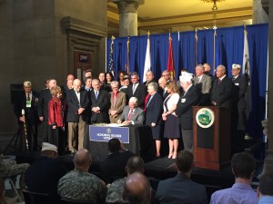 Governor Pence Signs 13 Veterans Bills
