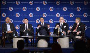 Washington, DC, USA - April 12, 2016: Invest in America Summit featuring Commerce Sec. Penny Pritzker, Myron Brilliant, Greg Lebedev.  Photo by Olivier Douliery / © U.S. Chamber of Commerce