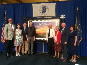 Governor, First Lady Dedicate Indiana Statehood Forever Stamp